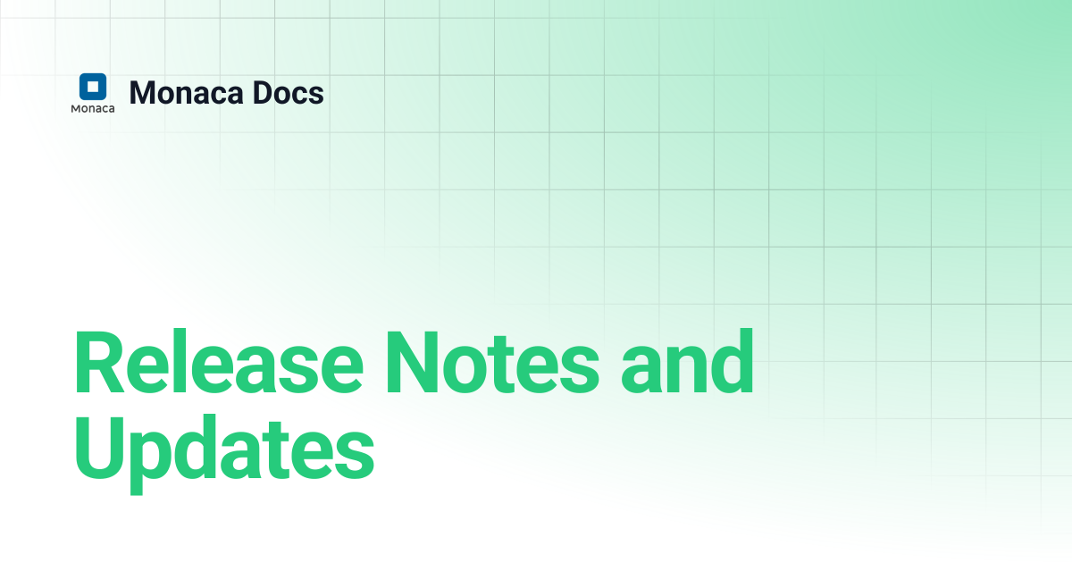 Release Notes and Updates | Monaca Docs