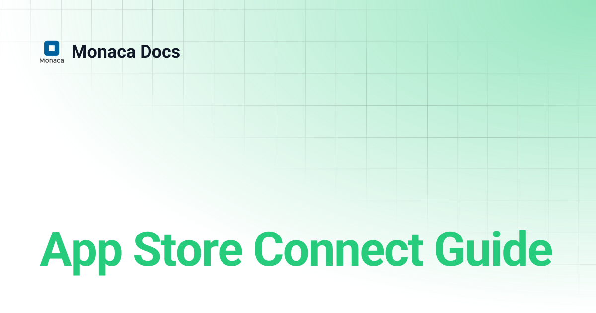 App Store Connect Guide | Monaca Docs