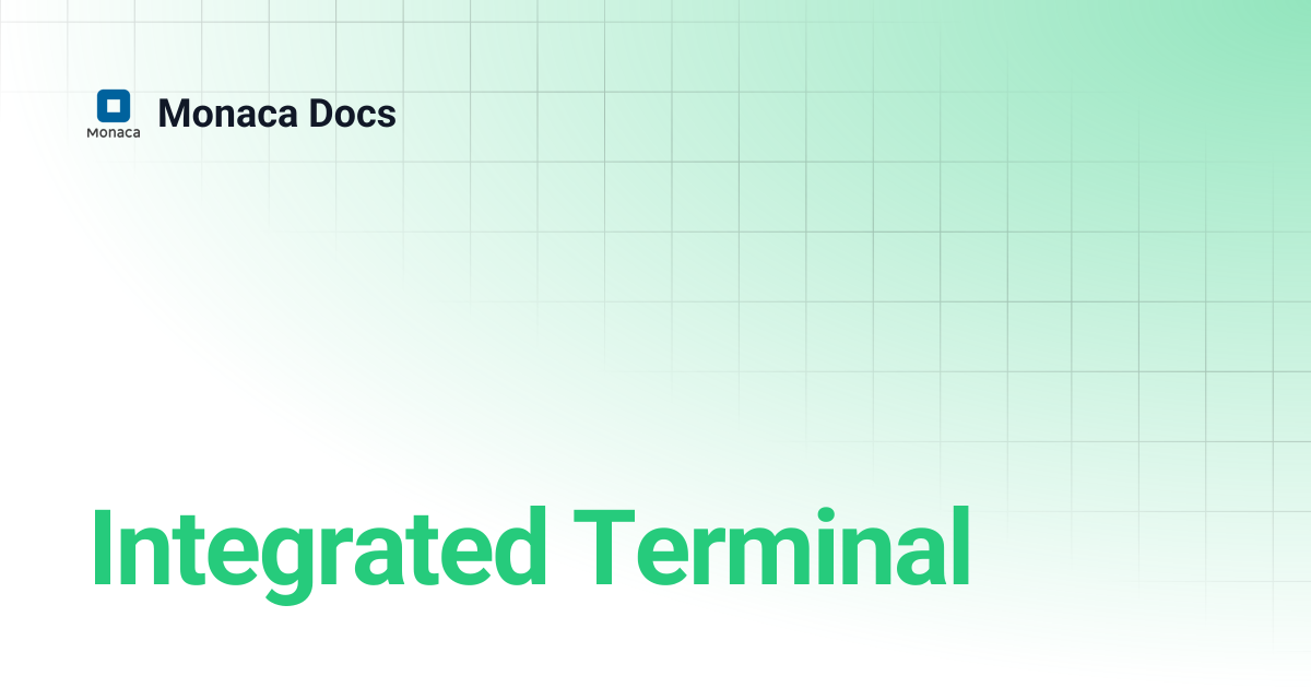 Integrated Terminal | Monaca Docs