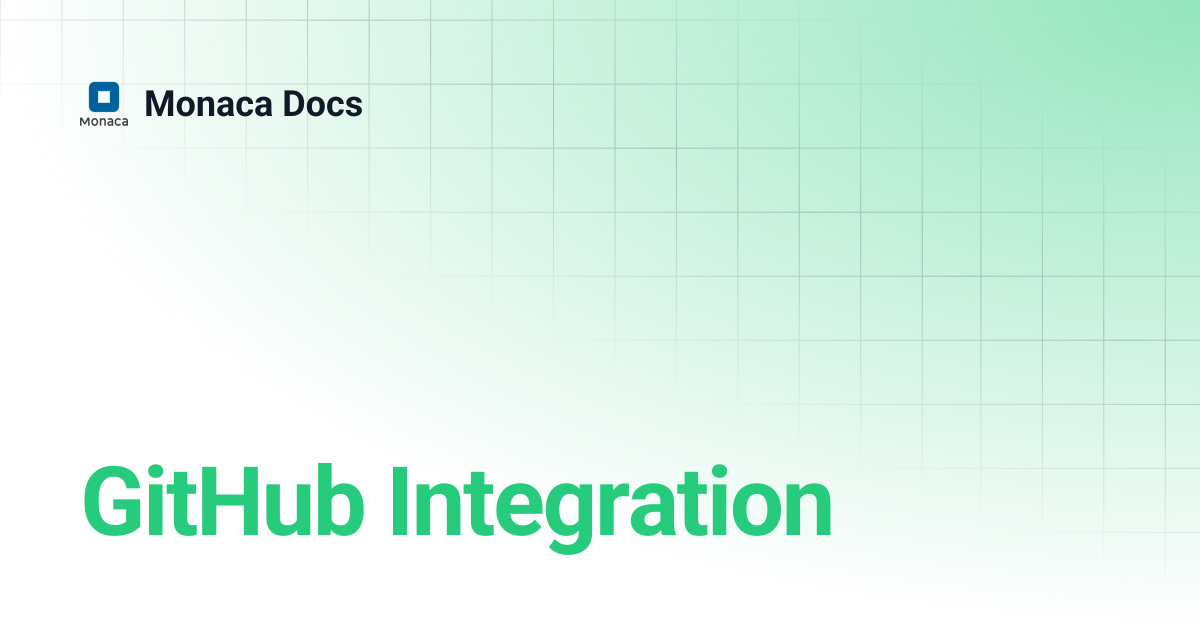GitHub Integration | Monaca Docs