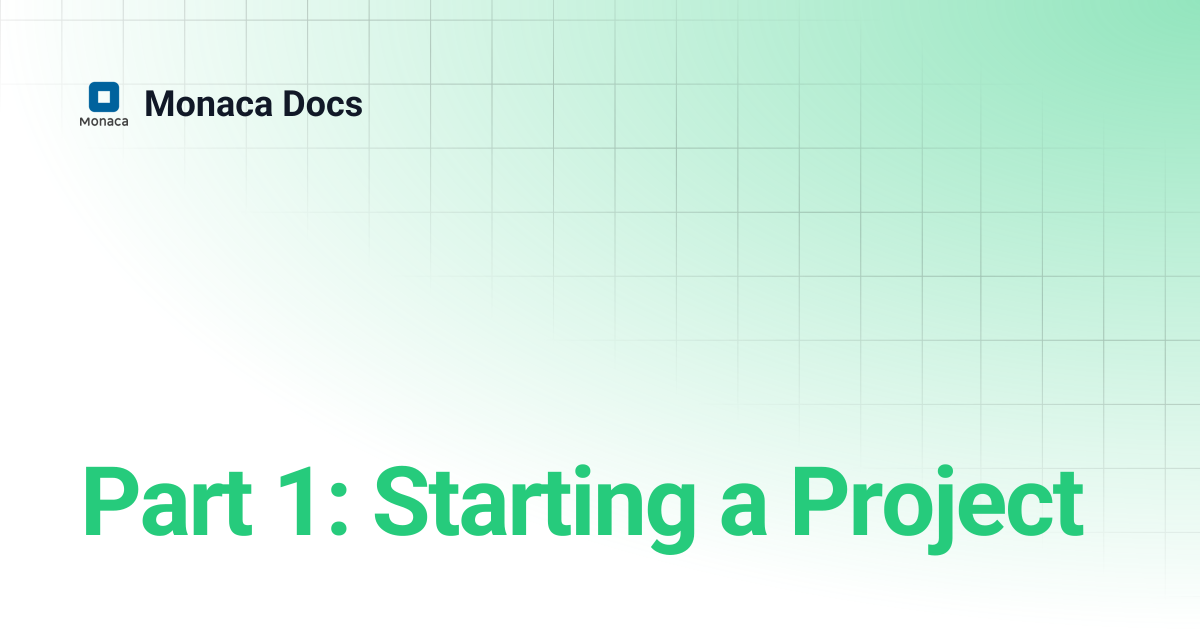 Part 1: Starting a Project | Monaca Docs